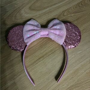 Disney Pink Sequin Minnie Mouse Ears Headband